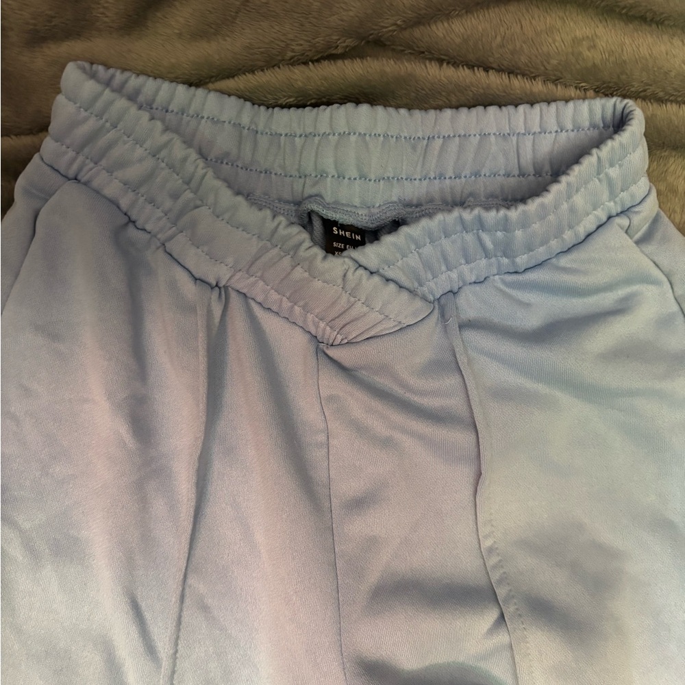 SHEIN Light Blue Elastic Waist Pants - Picture 4 of 5